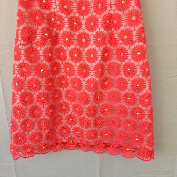 Lilly Pulitzer Pinwheel Pearl Shift Mini Dress in Fiesta Pink Size 0 - Picture 4 of 14